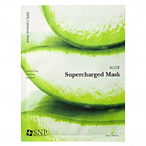 SNP Aloe Supercharged Mask Маска тканевая успокаивающая с экстрактом алое вера