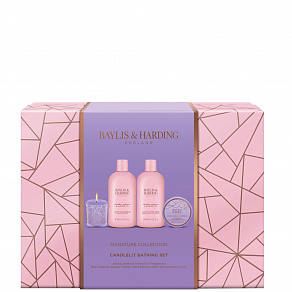 Baylis & Harding Jojoba, Vanilla & Almond Oil Luxury Candlelit Bathing Gift Set Y23 Подарочный набор