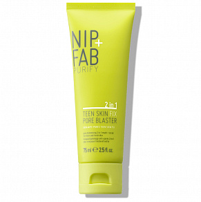 NIP+FAB Teen Skin Pore Blaster 2in1 Маска и скраб для лица с экстрактом васаби