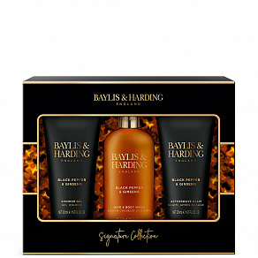 Baylis & Harding Black Pepper & Ginseng Men's Luxury Bathing Trio Gift Set Y23 Подарочный набор