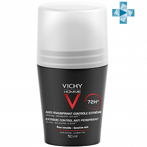 Vichy Homme 72HR Antiperspirant Deodorant Extreme Дезодорант против избыточного потоотделения