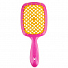 Janeke Hair Brush Rectangular Small Pink-Yellow Щётка для волос маленькая - 2