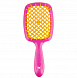 Janeke Hair Brush Rectangular Small Pink-Yellow Щётка для волос маленькая - 10