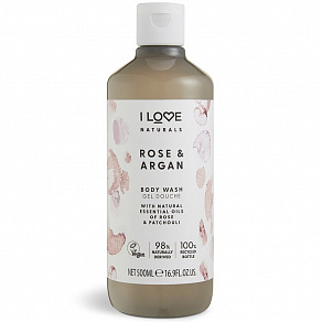 I LOVE Naturals Rose & Argan Body Wash Гель для душа с розой и арганой