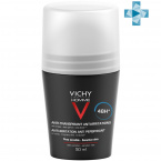 Vichy Homme 48h Deodorant Roll-on for Sensitive Skin Роликовый дезодорант для чувствительной кожи