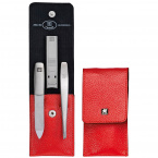 Zwilling Twinox Leather Case Red 3pcs Маникюрный набор