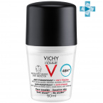 Vichy Homme 48HR Deodorant Anti-Marks Роликовый дезодорант против пятен