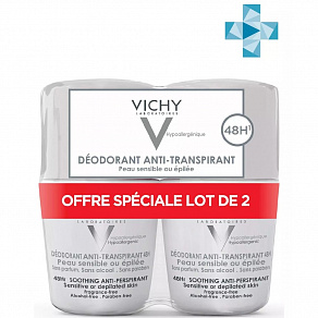 Vichy 48H Anti-Perspirant Deodorant Sensitive Duo Pack Набор дезодорантов