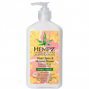 Hempz Pink Citron&Mimosa Flower Energizing Herbal Body Moisturizer Увлажняющее молочко для тела