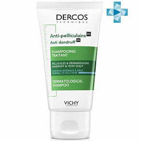 Vichy Dercos Интенсивный шампунь-уход против перхоти для нормальных и жирных волос