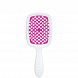 Janeke Hair Brush Rectangular Small White with Fuchsia Щётка для волос маленькая - 10