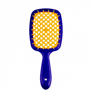Janeke Hair Brush Rectangular Blue-Yellow Щётка для волос