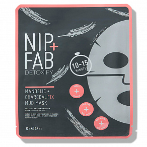 NIP+FAB Charcoal + Mandelic Mud Mask Тканевая маска с углем и миндальной кислотой