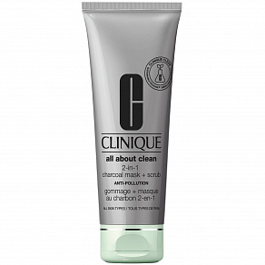 Clinique All About Clean 2-in-1 Charcoal Mask + Scrub Маска-скраб 2в1
